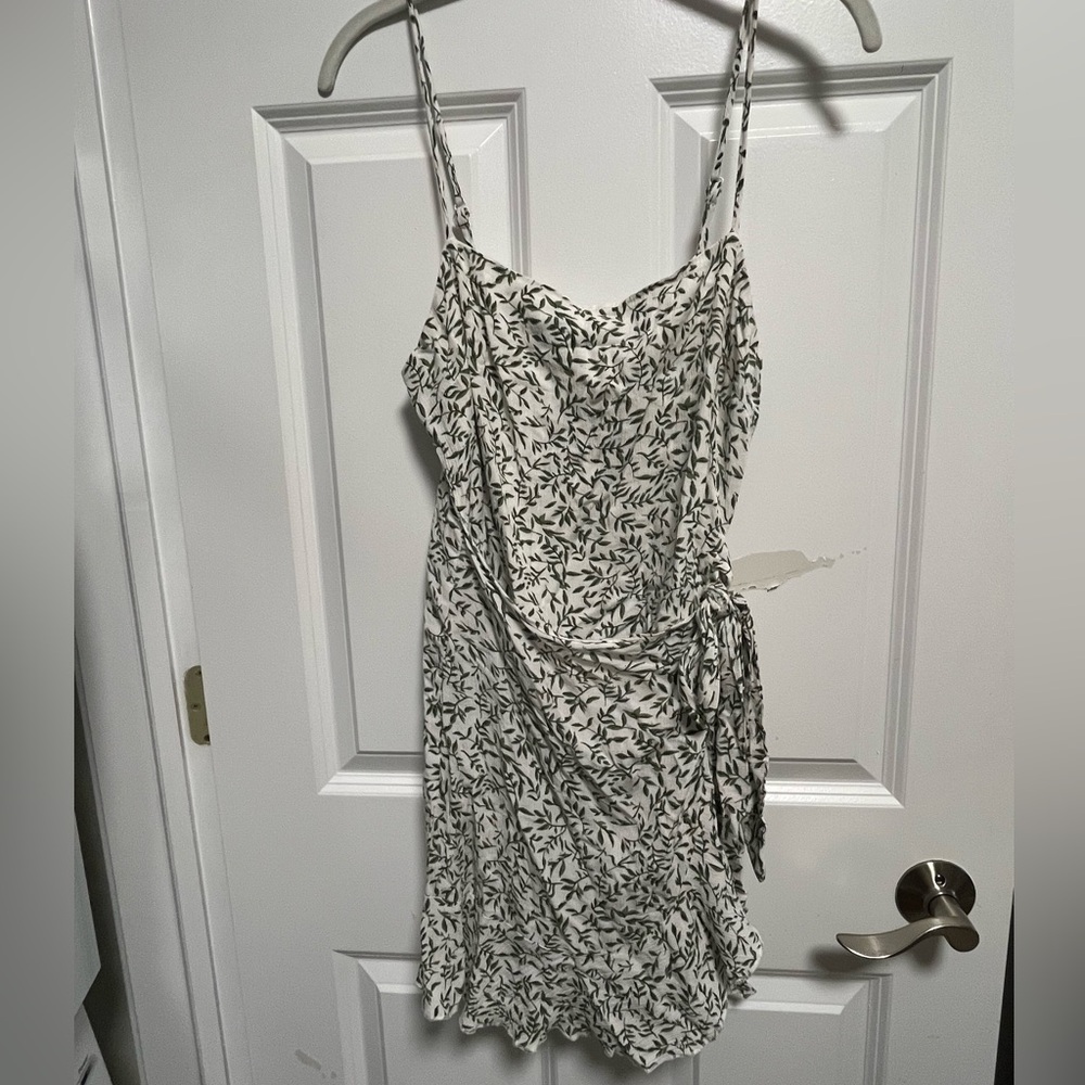 Princess Polly Foliage Print Spaghetti Strap Wrap Dress